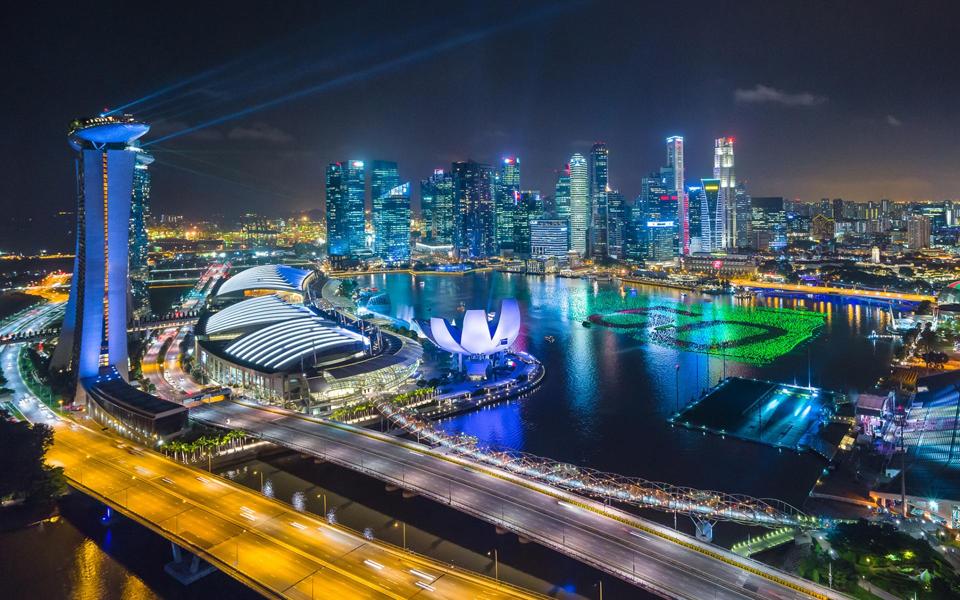 新加坡城市夜景高清图片