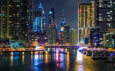 高清迪拜城市夜景壁纸图片