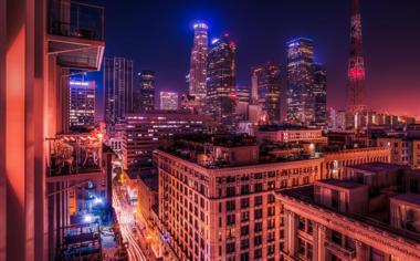 洛杉矶城市夜景高清壁纸图片